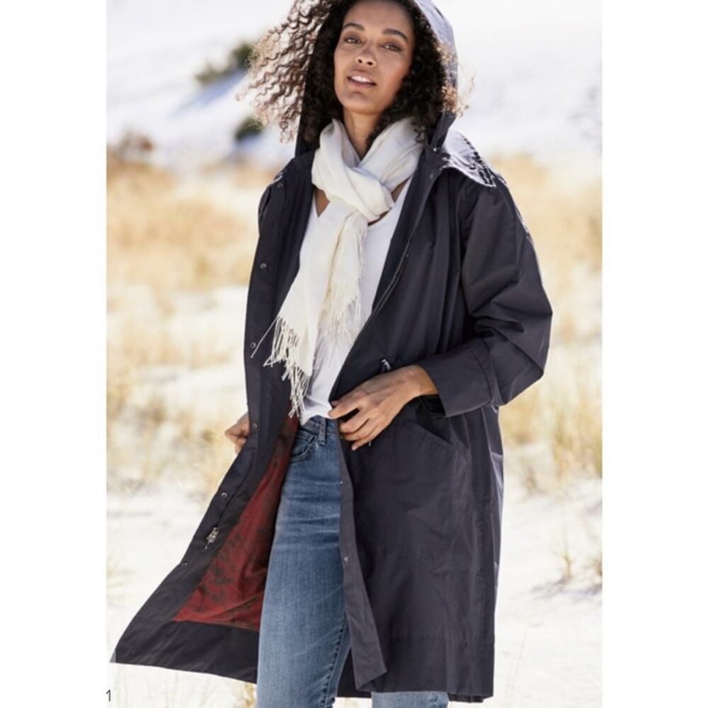 Peruvian Connection Hood River Anorak Jacket Rain Shell in Blue Women's XL $349